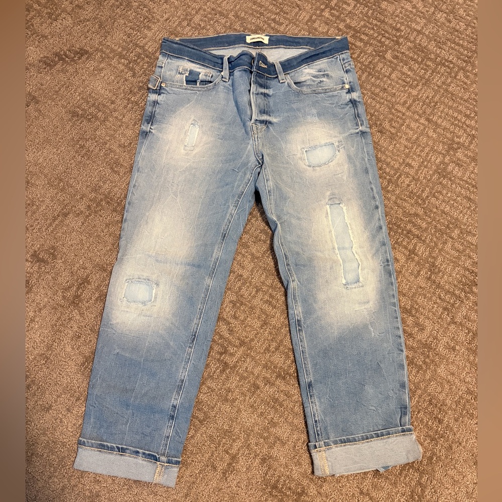 Zadig & Voltaire Faded Blue Boyfriend Jeans